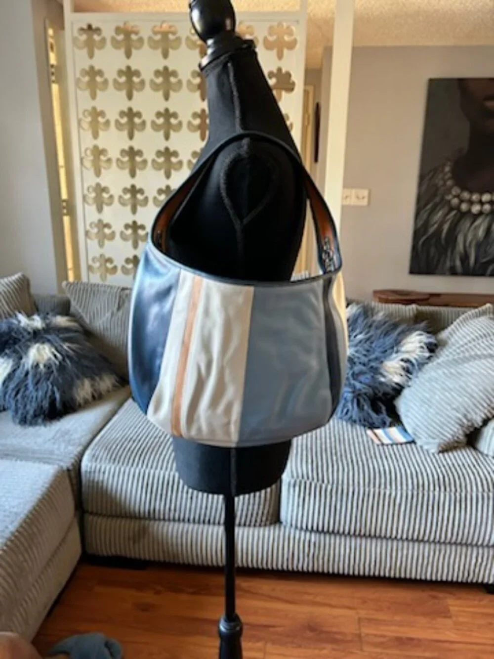 Coach Striped Hobo Bag - Multi Color - Picture 2 of 7